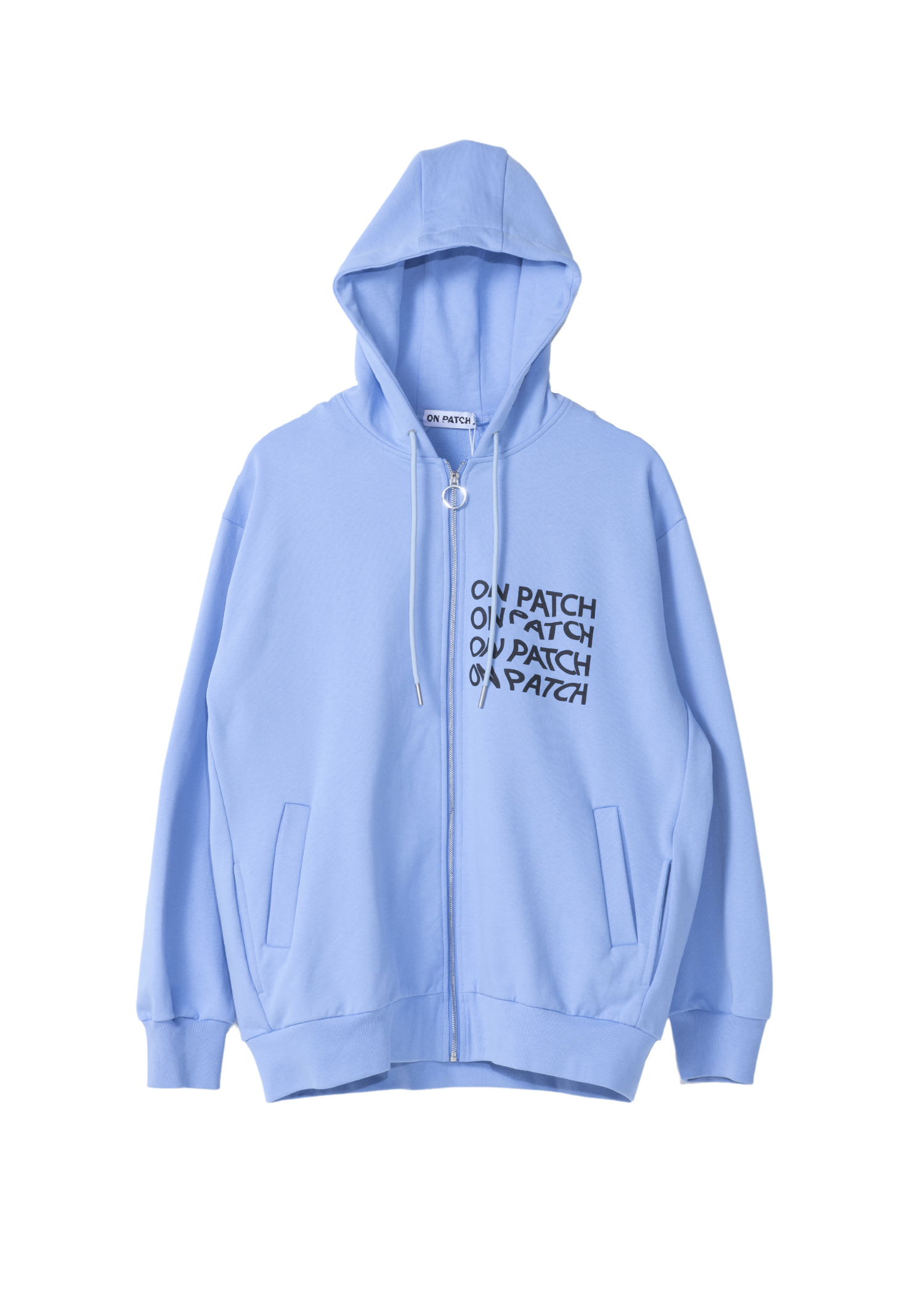 Blue Distorted Logo Hoodie